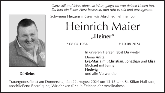 Anzeige von Heinrich Maier von MGO