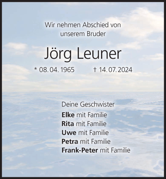 Anzeige von Jörg Leuner von MGO