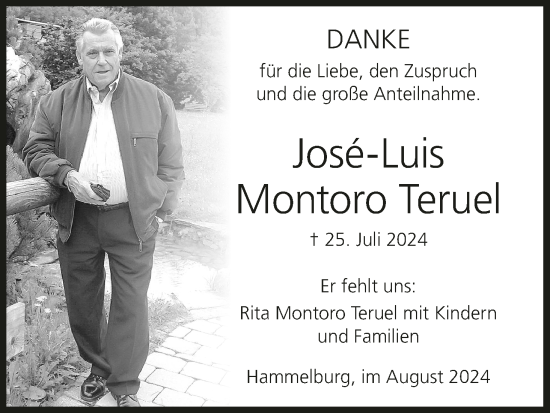 Anzeige von Jose-Luis Montoto Teruel von MGO