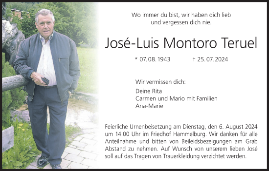 Anzeige von Jose-Luis Montoro Teruel von MGO