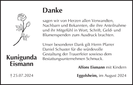 Anzeige von Kunigunda Eismann von MGO