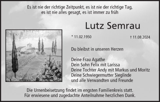 Anzeige von Lutz Semrau von MGO