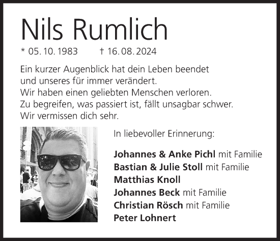 Anzeige von Nils Rumlich von MGO