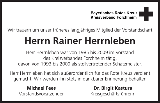 Anzeige von Rainer Herrnleben von MGO