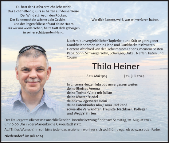 Anzeige von Thilo Heiner von MGO