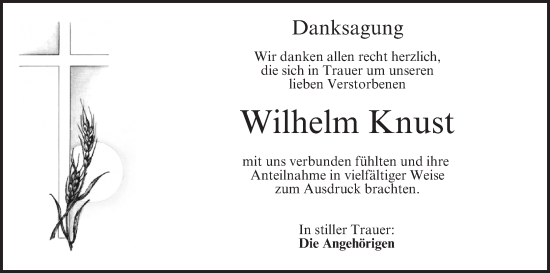 Anzeige von Wilhelm Knust von MGO