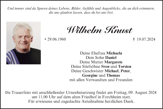 Anzeige von Wilhelm Knust von MGO