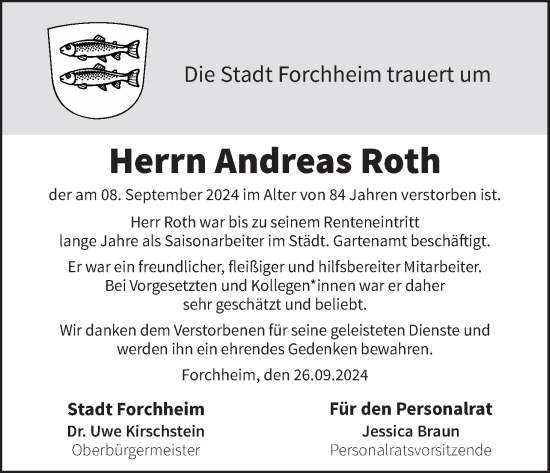 Anzeige von Andreas Roth von MGO
