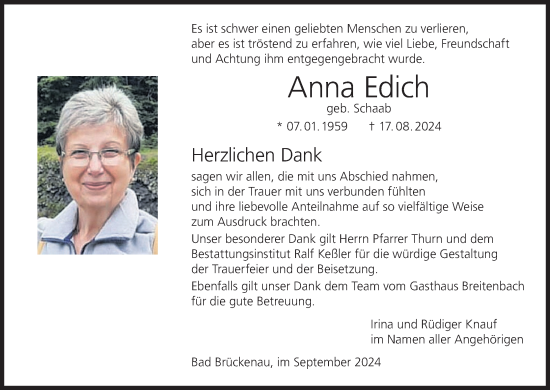 Anzeige von Anna Edich von MGO