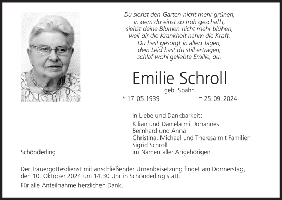 Anzeige von Emilie Schroll von MGO