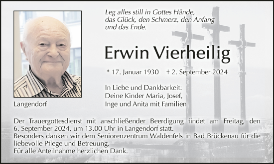 Anzeige von Erwin Vierheilig von MGO
