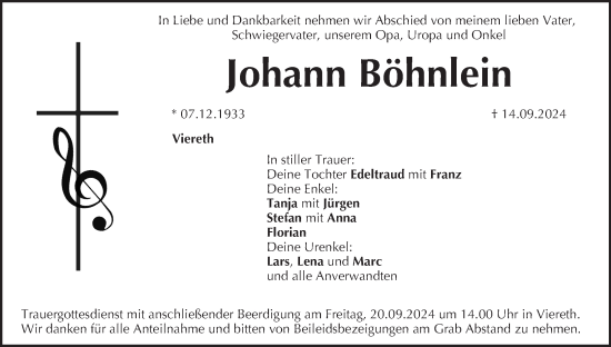 Anzeige von Johann Böhnlein von MGO