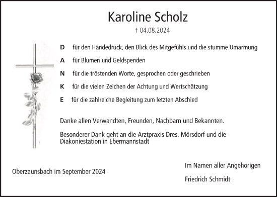Anzeige von Karoline Scholz von MGO
