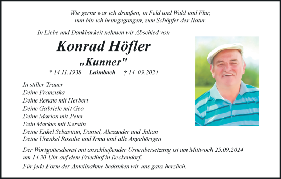 Anzeige von Konrad Höfler von MGO