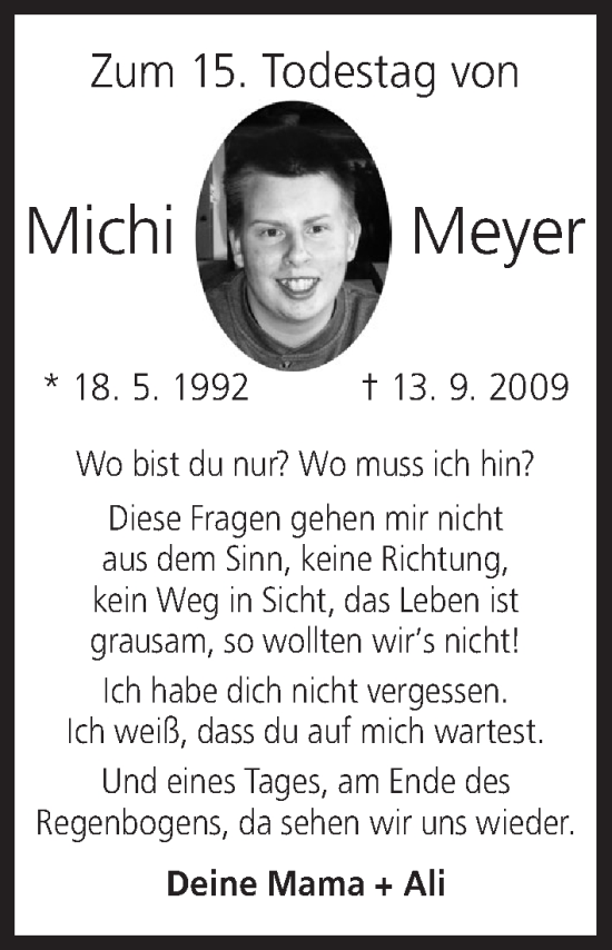 Anzeige von Michi Meyer von MGO