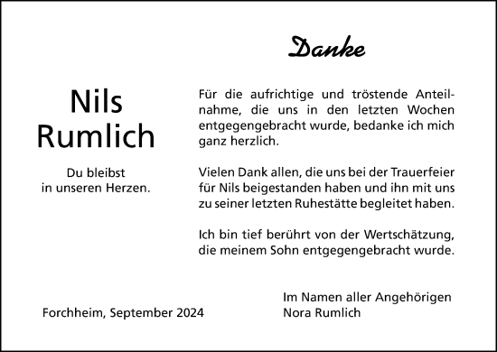 Anzeige von Nils Rumlich von MGO