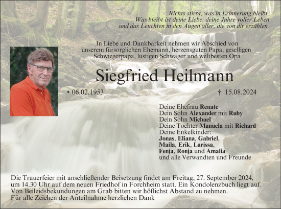 Anzeige von Siegfried Heilmann von MGO