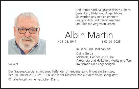 Anzeige von Albin Martin von MGO