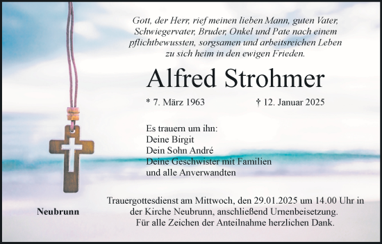 Anzeige von Alfred Strohmer von MGO
