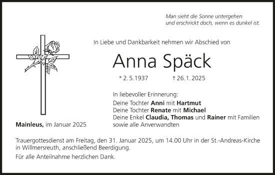 Anzeige von Anna Späck von MGO