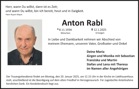 Anzeige von Anton Rabl von MGO