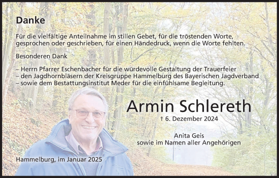 Anzeige von Armin Schlereth von MGO