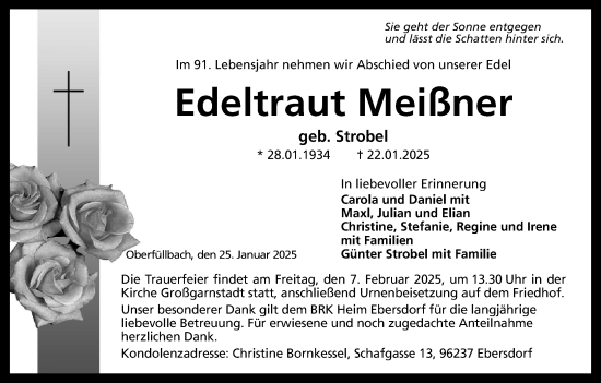 Anzeige von Edeltraut Meißner von MGO