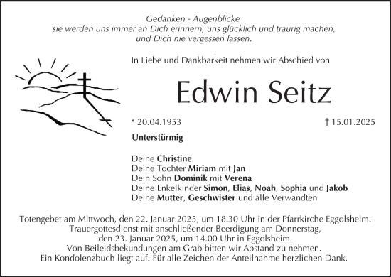 Anzeige von Edwin Seitz von MGO