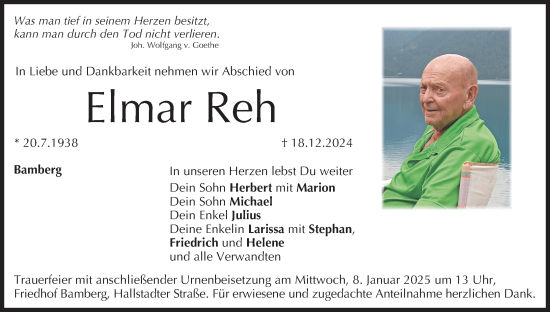 Anzeige von Elmar Rehn von MGO