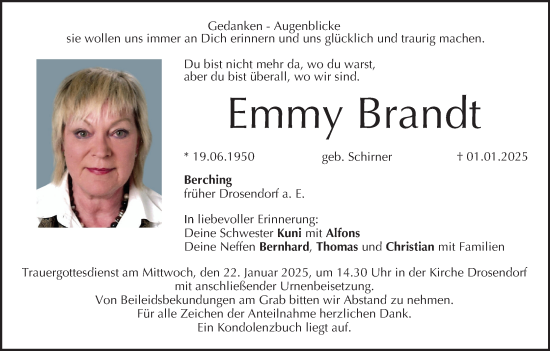 Anzeige von Emmy Brandt von MGO