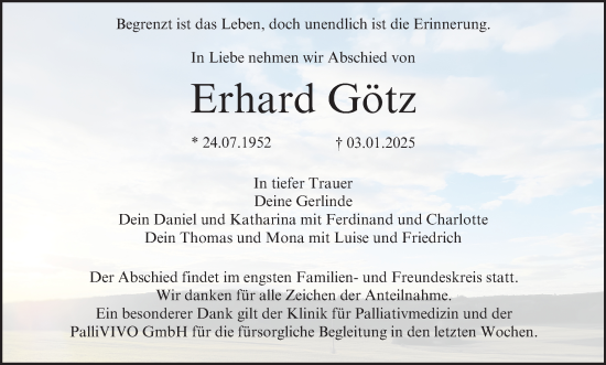 Anzeige von Erhard Götz von MGO