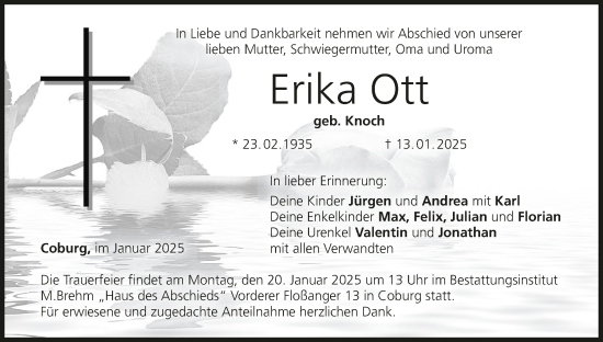 Anzeige von Erika Ott von MGO