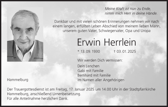Anzeige von Erwin Herrlein von MGO