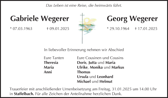 Anzeige von Georg Wegerer von MGO