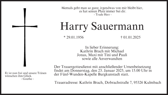 Anzeige von Harry Sauermann von MGO