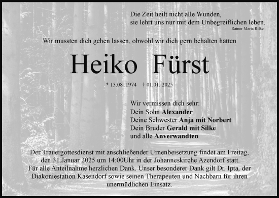 Anzeige von Heiko Fürst von MGO