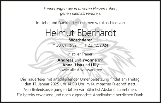 Anzeige von Helmut Eberhardt von MGO