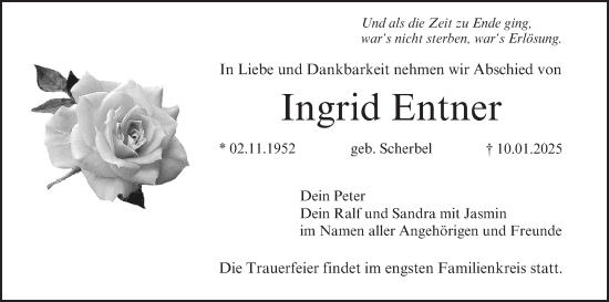Anzeige von Ingrid Entner von MGO