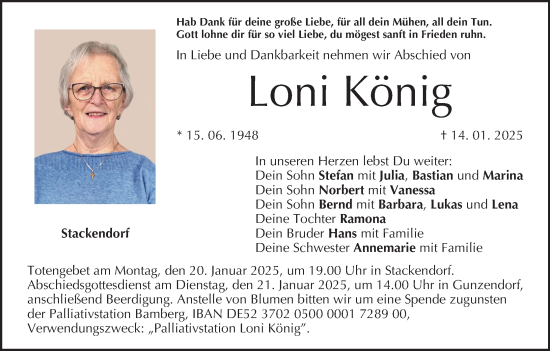 Anzeige von Loni König von MGO