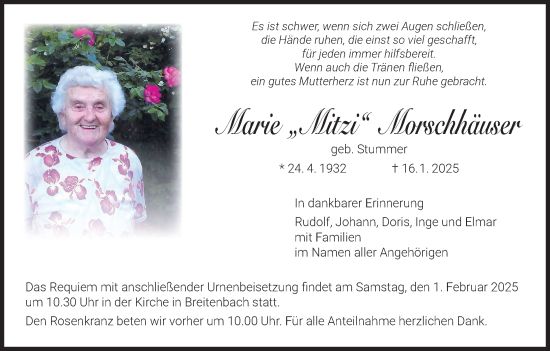 Anzeige von Marie Morschhäuser von MGO