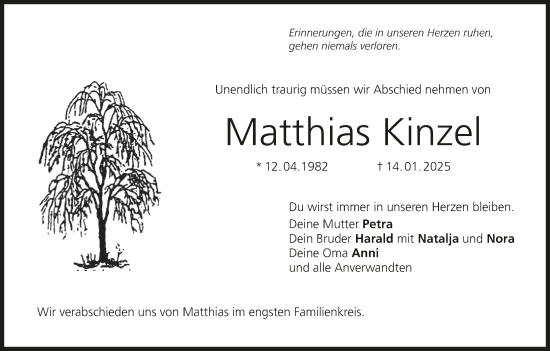 Anzeige von Matthias Kinzel von MGO