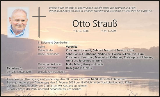 Anzeige von Otto Strauß von MGO