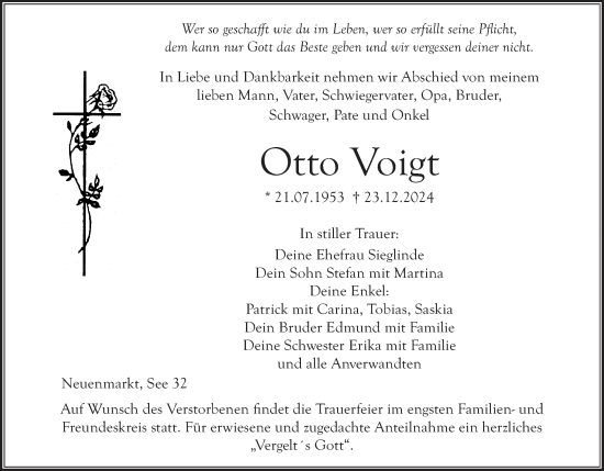 Anzeige von Otto Voigt von MGO