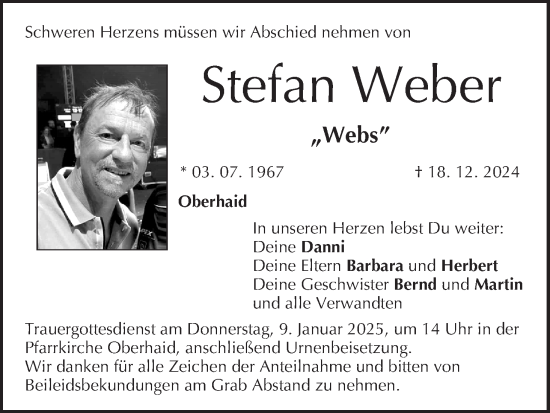 Anzeige von Stefan Weber von MGO