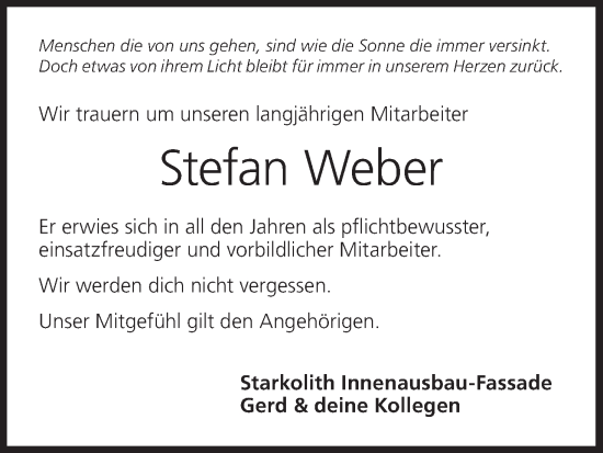 Anzeige von Stefan Weber von MGO