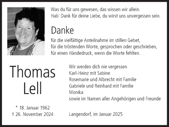 Anzeige von Thomas Lell von MGO
