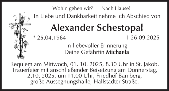 Anzeige von Alexander Schestopal von MGO