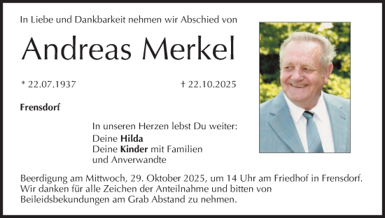 Anzeige von Andreas Merkel von MGO