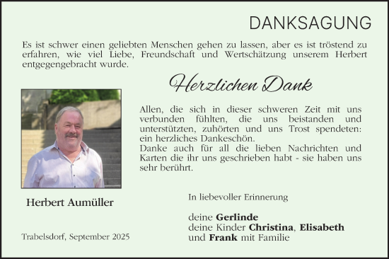 Anzeige von Herbert Aumüller von MGO