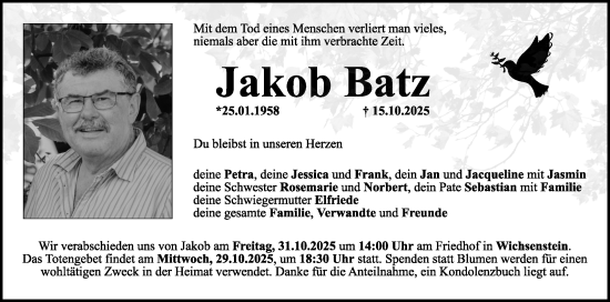 Anzeige von Jakob Batz von MGO